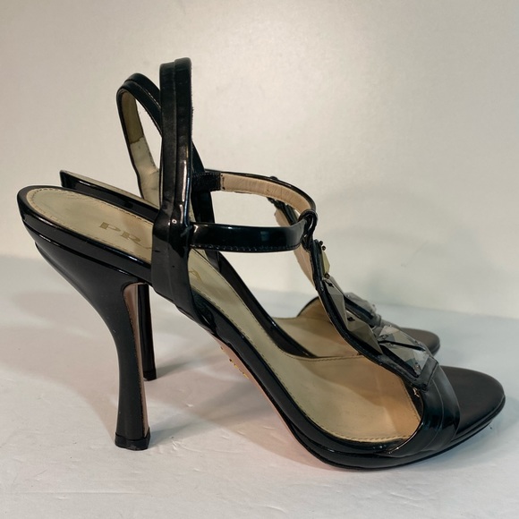 PRADA Embellished T-Strap Heels size 7.5 - Picture 6 of 14